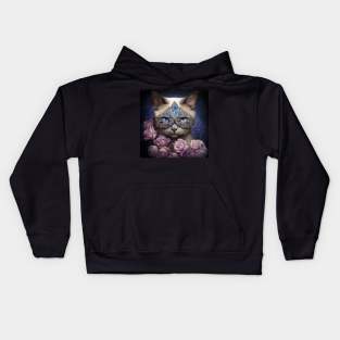 Royal Siamese Cat Kids Hoodie